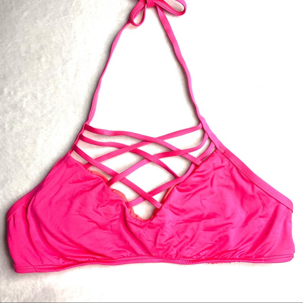 Pink bikini top